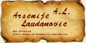 Arsenije Laudanović vizit kartica